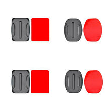 Заредете изображение във визуализатора на галерията – Set of flat and rounded mounting bases for GoPro, DJI Osmo Action, EKEN, SJCam, Insta360 sports cameras with 3M tapes - 2 pieces - TopMag
