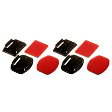 Заредете изображение във визуализатора на галерията – Set of flat and rounded mounting bases for GoPro, DJI Osmo Action, EKEN, SJCam, Insta360 sports cameras with 3M tapes - 2 pieces - TopMag
