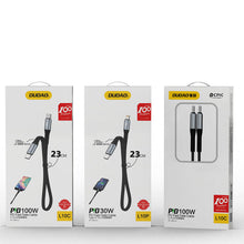 Заредете изображение във визуализатора на галерията – Dudao L10C cable USB Type C - USB Type C PD100W black (L10C) - TopMag
