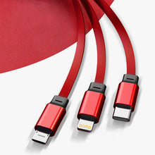Заредете изображение във визуализатора на галерията – Dudao L8H cable 3in1 extendable 1.1m red (L8H-red) - TopMag
