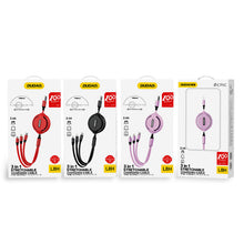 Заредете изображение във визуализатора на галерията – Dudao L8H cable 3in1 extendable 1.1m red (L8H-red) - TopMag
