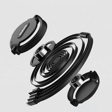 Заредете изображение във визуализатора на галерията – Dudao L8H cable 3in1 extendable 1.1m black (L8H-black) - TopMag
