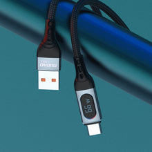 Заредете изображение във визуализатора на галерията – Dudao USB cable - USB Type C fast charging PD 66W black (L7Max) - TopMag
