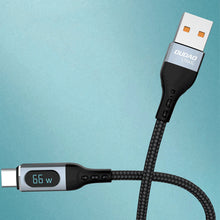 Заредете изображение във визуализатора на галерията – Dudao USB cable - USB Type C fast charging PD 66W black (L7Max) - TopMag
