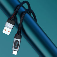 Заредете изображение във визуализатора на галерията – Dudao USB cable - USB Type C fast charging PD 66W black (L7Max) - TopMag
