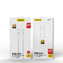 Заредете изображение във визуализатора на галерията – Dudao L6E cable USB Type C - Lightning PD 20W white (L6E) - TopMag
