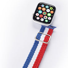 Заредете изображение във визуализатора на галерията – Dux Ducis Strap Watch 7 Band 7/6/5/4/3/2 / SE (41/40 / 38mm) Wristband Bracelet Bracelet Blue-White-Red (Mixture Version) - TopMag
