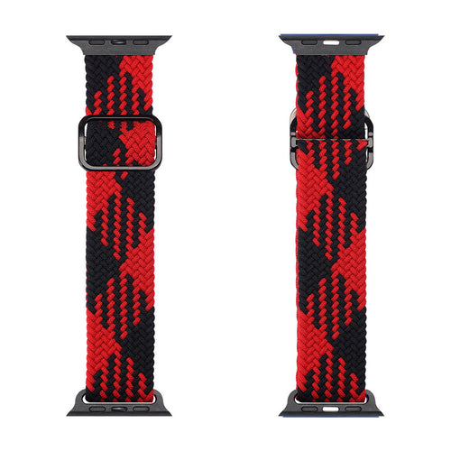 Dux Ducis Strap Watch Band Ultra / 8/7/6/5/4/3/2 / SE (49/45/44 / 42mm) Wristband Bracelet Bracelet Black and Red (Mixture Version) - TopMag