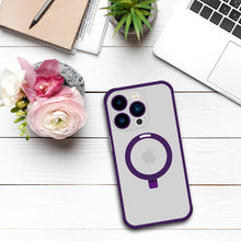 Заредете изображение във визуализатора на галерията – Tel Protect Magical Magsafe Stand Case for Iphone 15 Pro purple
