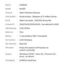 Заредете изображение във визуализатора на галерията – Ugreen handy wireless USB mouse green (MU001) - TopMag
