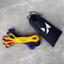 Заредете изображение във визуализатора на галерията – Wozinsky long exercise resistance bands set of 4x crossfit fitness bands (WRB4IN1) - TopMag
