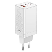 Заредете изображение във визуализатора на галерията – Baseus GaN3 Pro fast universal GaN charger 2 x USB Type C / USB + cable USB Type C - USB Type C 65W PD3.0, QC4.0 +, AFC white (CCGP050102) - TopMag

