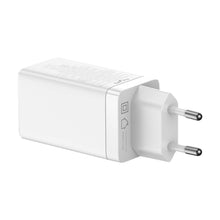 Заредете изображение във визуализатора на галерията – Baseus GaN3 Pro fast universal GaN charger 2 x USB Type C / USB + cable USB Type C - USB Type C 65W PD3.0, QC4.0 +, AFC white (CCGP050102) - TopMag
