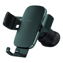 Заредете изображение във визуализатора на галерията – Baseus Metal Age II gravity car phone holder on the ventilation grille green (SUJS000006) - TopMag
