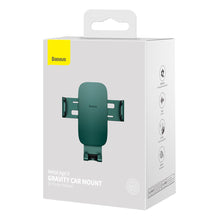 Заредете изображение във визуализатора на галерията – Baseus Metal Age II gravity car phone holder on the ventilation grille green (SUJS000006) - TopMag
