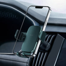 Заредете изображение във визуализатора на галерията – Baseus Metal Age II gravity car phone holder on the ventilation grille green (SUJS000006) - TopMag
