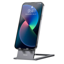 Заредете изображение във визуализатора на галерията – Baseus foldable desk stand tablet holder gray (LUKP000013) - TopMag
