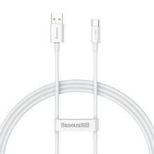 Заредете изображение във визуализатора на галерията – Baseus Superior Series SUPERVOOC USB-A to USB-C 65W 1m cable white
