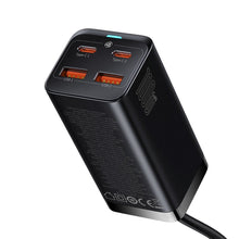 Заредете изображение във визуализатора на галерията – Baseus GaN3 Pro fast universal GaN charger 2 x USB Type C / 2x USB 100W PD3.0, QC4.0 +, AFC black (CCGP000101) - TopMag

