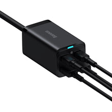 Заредете изображение във визуализатора на галерията – Baseus GaN3 Pro fast universal GaN charger 2 x USB Type C / 2x USB 100W PD3.0, QC4.0 +, AFC black (CCGP000101) - TopMag
