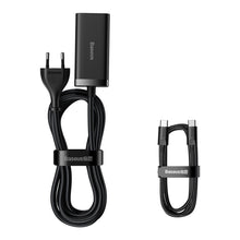Заредете изображение във визуализатора на галерията – Baseus GaN3 Pro fast universal GaN charger 2 x USB Type C / 2x USB 100W PD3.0, QC4.0 +, AFC black (CCGP000101) - TopMag
