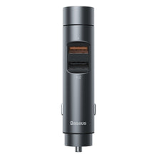 Заредете изображение във визуализатора на галерията – Baseus Energy Column FM Transmiter Bluetooth 5.0 car charger 2x USB 3.1A QC3.0 gray (CDNL000014) - TopMag
