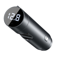 Заредете изображение във визуализатора на галерията – Baseus Energy Column FM Transmiter Bluetooth 5.0 car charger 2x USB 3.1A QC3.0 gray (CDNL000014) - TopMag
