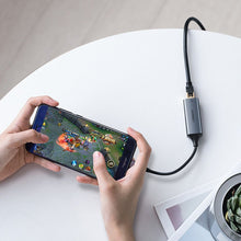 Заредете изображение във визуализатора на галерията – Ugreen external network adapter RJ45 - USB Type C (1000 Mbps / 1 Gbps) Gigabit Ethernet gray (CM199)
