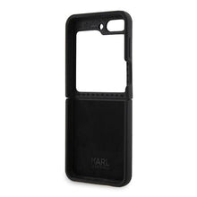 Заредете изображение във визуализатора на галерията – Karl Lagerfeld KLHCZF5SNIKBCK Z Flip5 hardcase black/black Silicone Ikonik
