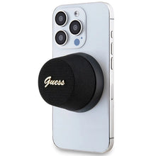 Заредете изображение във визуализатора на галерията – Guess Magnetic Script Metal Bluetooth speaker - black
