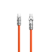Заредете изображение във визуализатора на галерията – Angled cable USB - USB C 120W 1m rotation 180° Dudao - orange
