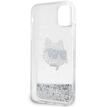 Заредете изображение във визуализатора на галерията – Karl Lagerfeld KLHCN61LNCHCS iPhone 11/ XR silver/silver hardcase Glitter Choupette Head
