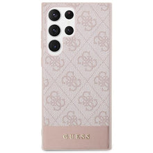 Заредете изображение във визуализатора на галерията – Guess GUHCS23LG4GLPI S23 Ultra S918 pink/pink hard case 4G Stripe Collection
