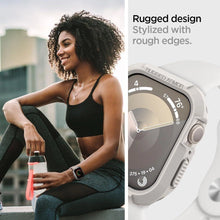 Заредете изображение във визуализатора на галерията – Spigen Rugged Armor Case with Strap for Apple Watch 4/5/6/7/8/9/SE (44/45 mm) - Beige
