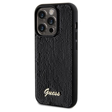 Заредете изображение във визуализатора на галерията – Original faceplate case GUESS GUHCP14XPSFDGSK for iPhone 14 Pro Max (Sequin Script Metal  / black)
