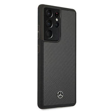 Заредете изображение във визуализатора на галерията – Original faceplate case MERCEDES MEHCS21LRCABK for SAMSUNG S21 Ultra (Dynamic Line / black carbon)
