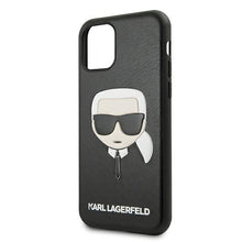 Заредете изображение във визуализатора на галерията – Karl Lagerfeld KLHCN65KHBK iPhone 11 Pro Max czarny/black hardcase Ikonik Karl`s Head

