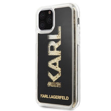 Заредете изображение във визуализатора на галерията – Karl Lagerfeld KLHCN58KAGBK iPhone 11 Pro czarny/black Karl logo Glitter
