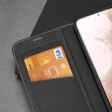 Заредете изображение във визуализатора на галерията – Dux Ducis Skin X2 case Samsung Galaxy S23 flip case wallet stand black
