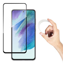 Заредете изображение във визуализатора на галерията – Wozinsky Full Cover Flexi Nano Glass Hybrid Screen Protector with frame for Samsung Galaxy S21 FE black - TopMag
