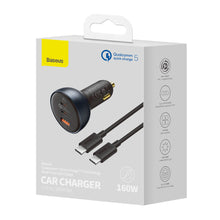 Заредете изображение във визуализатора на галерията – Baseus fast USB / USB car charger Type C 160W PPS Quick Charge 5 PD gray (TZCCZM-0G) - TopMag
