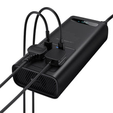 Заредете изображение във визуализатора на галерията – Baseus car power inverter 150W 12V / 500W 220V (EU and CN plug) black (CGNB000101) - TopMag
