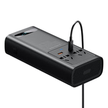 Заредете изображение във визуализатора на галерията – Baseus car power inverter 150W 12V / 500W 220V (EU and CN plug) black (CGNB000101) - TopMag
