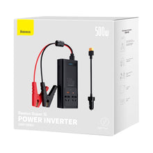 Заредете изображение във визуализатора на галерията – Baseus car power inverter 150W 12V / 500W 220V (EU and CN plug) black (CGNB000101) - TopMag
