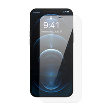 Заредете изображение във визуализатора на галерията – Baseus 2x tempered glass for iPhone 12 Pro / iPhone 12 with speaker cover + positioner (SGBL060702) (case friendly) - TopMag
