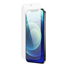 Заредете изображение във визуализатора на галерията – Baseus 2x tempered glass for iPhone 12 Pro Max with speaker cover + positioner (SGBL060802) (case friendly) - TopMag
