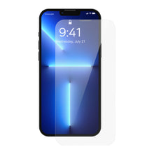 Заредете изображение във визуализатора на галерията – Baseus 2x tempered glass for iPhone 13 Pro Max with speaker cover + positioner (SGBL061202) (case friendly) - TopMag
