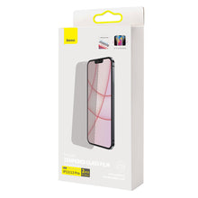 Заредете изображение във визуализатора на галерията – Baseus 2x tempered glass for iPhone 13 Pro / iPhone 13 Privacy Anti Spy (privatization) with speaker cover + positioner (SGBL061302) (case friendly) - TopMag
