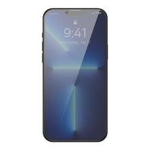 Заредете изображение във визуализатора на галерията – Baseus 2x tempered glass for iPhone 13 Pro Max Privacy Anti Spy (privatizing) with a cover for the speaker + positioner (SGBL061402) (case friendly) - TopMag
