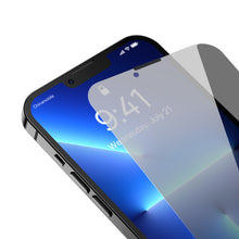 Заредете изображение във визуализатора на галерията – Baseus 2x tempered glass for iPhone 13 Pro Max Privacy Anti Spy (privatizing) with a cover for the speaker + positioner (SGBL061402) (case friendly) - TopMag
